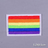 LGBT Pride Flag Iron On Embroidered Patch